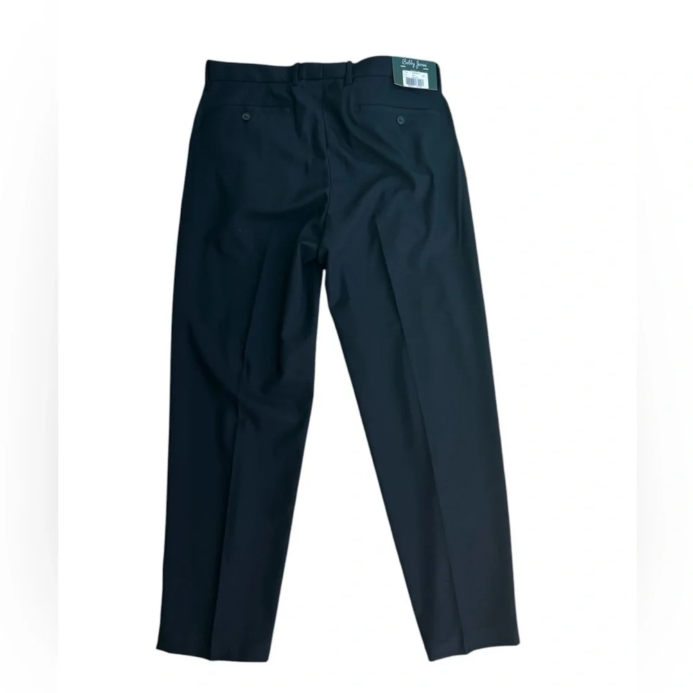 Bobby Jones Black Golf Pant Men's 36 Pleated Front Polyester Unfinished New